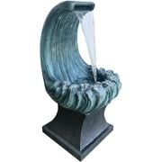 Ocean Wave Water Fountain with LED Light - Fiberglass Resin  Outdoor/Indoor  Great for Ocean Lovers and Surfers - 40 Tall X 18 Wide