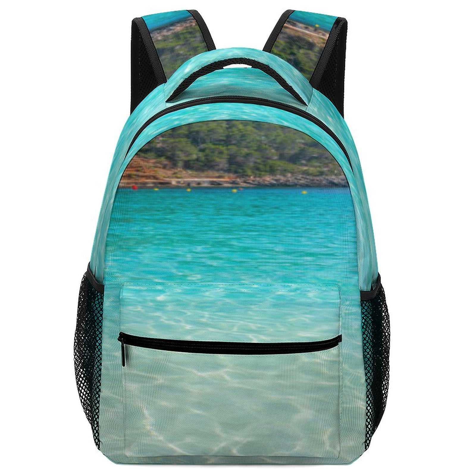 Ocean Waves Beach Blue Sea Backpack Men Women Teenage Daypack College ...