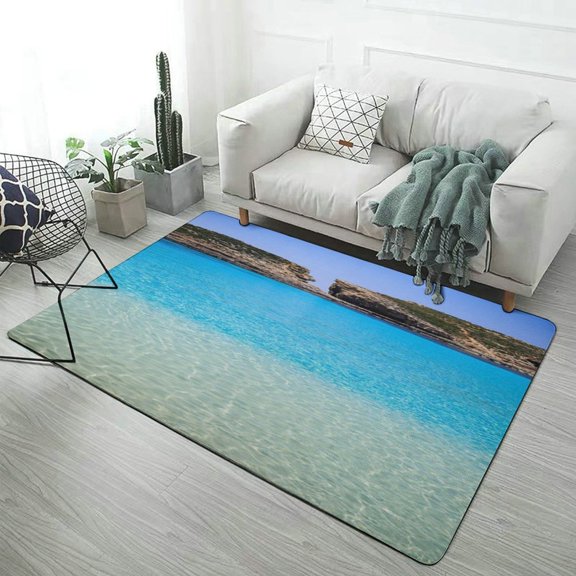 Ocean Waves Beach Blue Sea Home Decor Living Room Carpet Non-slip Hotel Lobby Floor Mat Kitchen Bedroom Entrance Doormat s