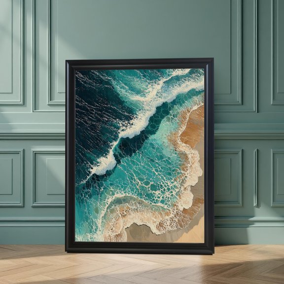 Ocean Waves Beach Landscape Wall Decor
