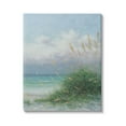 thumbnail image 1 of Ocean Waves Beach Reeds Coastal Painting Gallery Wrapped Canvas Print Wall Art, 1 of 7