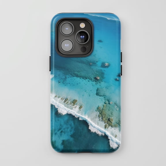Ocean Waves For All iPhone Series Protective Phone Case Nature Landscape Blue
