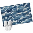 thumbnail image 1 of Ocean Waves Large Area Rugs for Bedroom Living Room, Soft Non Slip Carpet Bedside Rug, Summer Beach Coastal Nautical Burlap Rectangular Floor Cover Kitchen Accent Rug 2'x3' for Dining Room/Office, 1 of 9