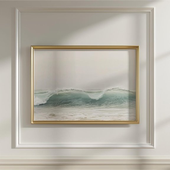 Ocean Waves Modern Coastal Water Beach Summer Boho House Surfing, Unframed Poster