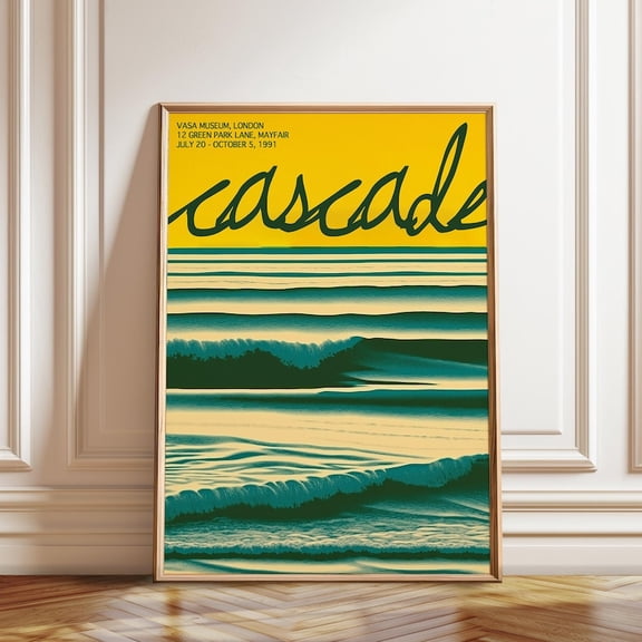 Ocean Waves Retro Vasa Museum London Exhibition Wall Art Print, Unframed Paper Poster 8x10in