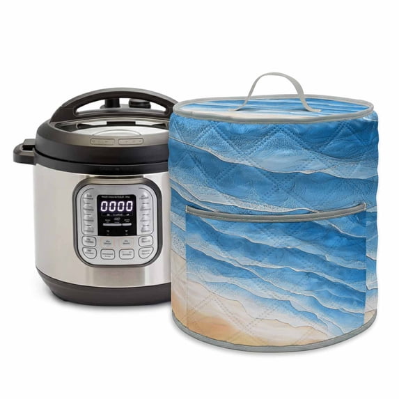 Ocean Waves Rice Cooker Cover 6 Quart Abstract Gradient Orange Blue ...