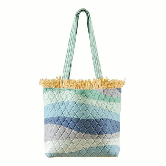 Ocean Waves Ruffle Tote