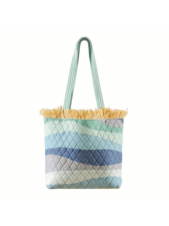 Ocean Waves Ruffle Tote