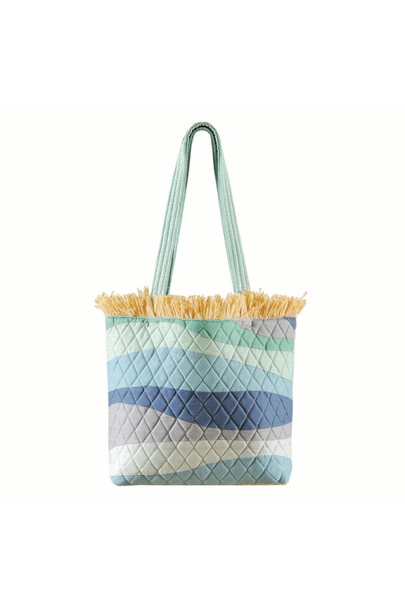 Ocean Waves Ruffle Tote