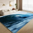thumbnail image 1 of Ocean Waves Rug 3x5ft Area Rugs Deep Blue Ocean Scenery Rugs Ultra Soft Washable Carpet with Non Slip Backing for Living Room Bedroom Gameroom Study Office Home Decor Mat, 1 of 6