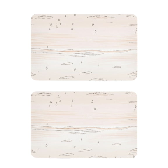 Ocean Waves and Rain 2 Pack 4x2.5 Inch Magnetic Stickers Thick and Strong for Fridge Dishwasher Teaching