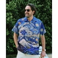 thumbnail image 1 of Ocean Waves and Starlit Nights Symphony Shirt, Aloha Hawaiian Short Sleeve Camp Collar Shirt, 1 of 2