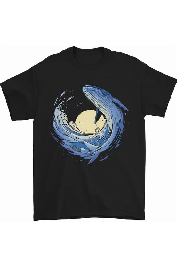 Ocean Whale & Octopus Mens S-5XL T-Shirt