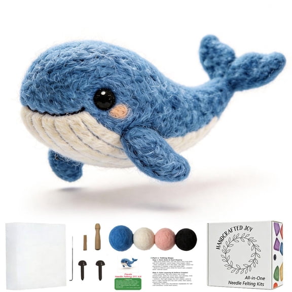 Ocean Whale Theme Felt Craft Kit, DIY Material Pack, Handmade Decorations - A Gift for Ocean Enthusiasts, Not to be Missed by Handicraft Enthusiasts, Comes with Instruction Manual