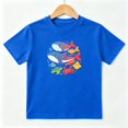 thumbnail image 1 of Ocean Whales Sea Life Aquatic Boys Graphic Tees Kids T-Shirt 100% Cotton Short Sleeve Tops Ages 4-13Y, 1 of 5