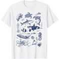 thumbnail image 1 of Ocean Wildlife Vintage Shark Turtle Octopus Graphic Unisex T-Shirt for Men Women Kids Toddler, 1 of 5