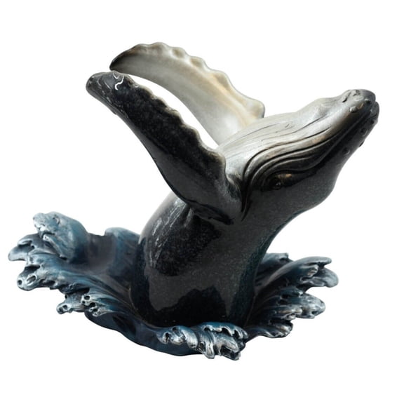 Ocean World Imports Humpback Whale Kitchen Decorative Wine Bottle Holder 8 Inch