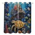 thumbnail image 1 of Ocean World Turtle Modern Window for Living Room Curtains for Child Bedroom Kitchen Decor Blinds Drapes, 1 of 7