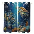 thumbnail image 1 of Ocean World Turtle Modern Window for Living Room Curtains for Child Bedroom Kitchen Decor Blinds Drapes, 1 of 7
