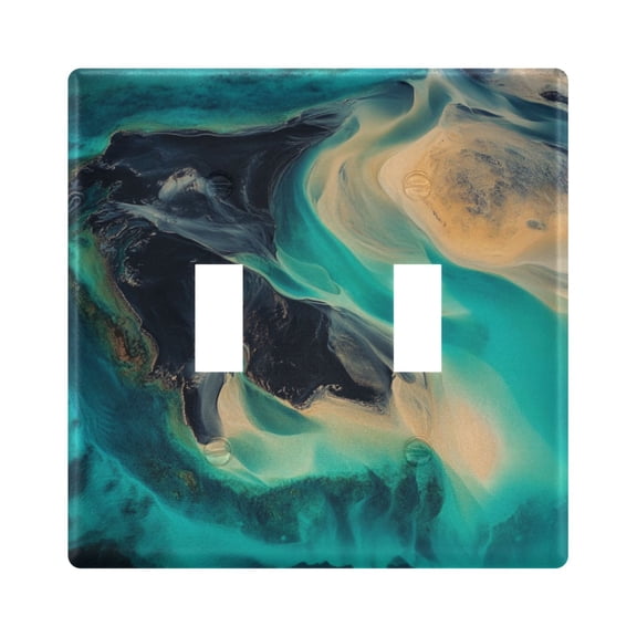 Ocean and Beach Decorative Light Switch Plates Switch Cover Decorative Wall Plates Ideal for Living Room Kitchen Bedroom and Study