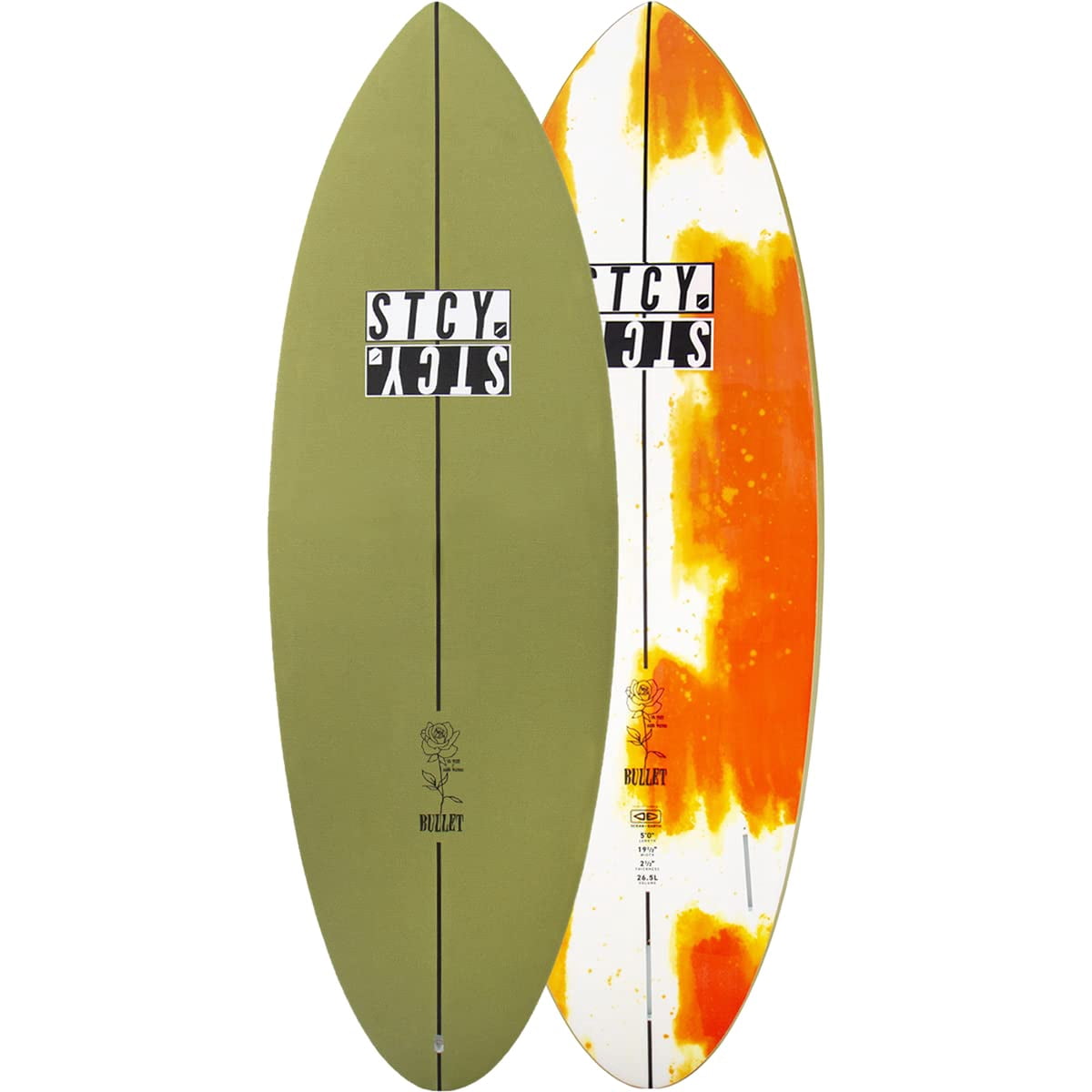 Bullet Stacey Earth Ocean TWIN - Epoxy 26.5 STACEY SURF BOARD 