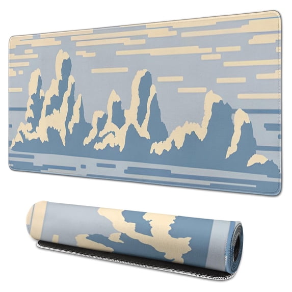 Ocean and Iceberg mouse Padswaterproof,rubber+multispandexno Slip MousepadsDesk Pad for Office Home Game 31.5x15.7inches