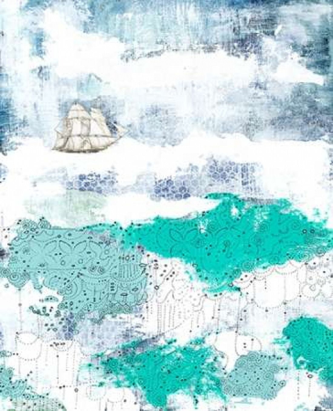 Ocean and Ship Canvas Art - Sarah Ogren (20 x 24)