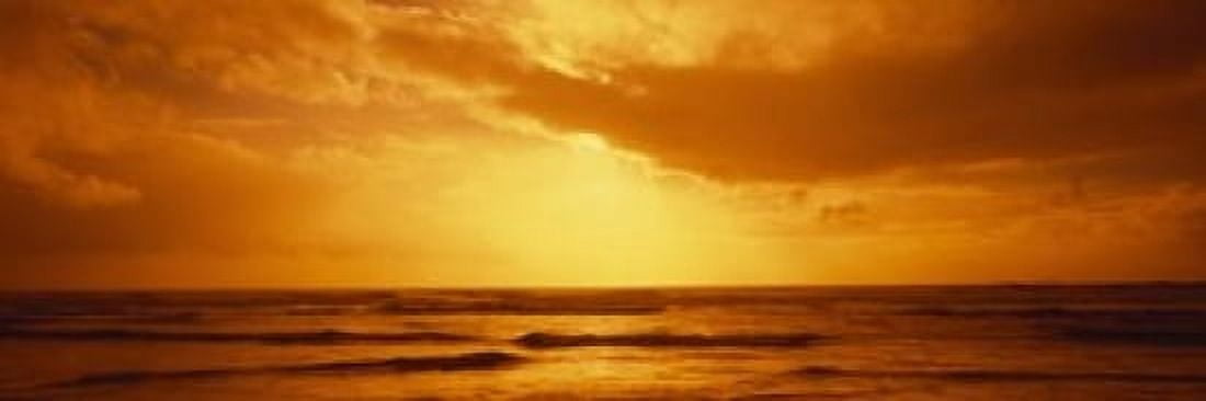 Ocean at dusk Pacific Ocean California USA Canvas Art - Panoramic Images (18 x 6)