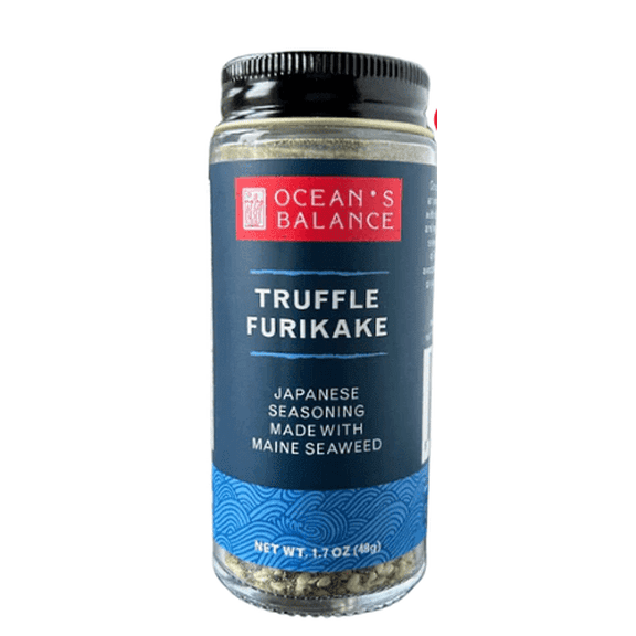 Truffle Furikake Seasoning by Oceans Balance Gourmet Seaweed Rice Topping with Black Truffle & Kelp Vegan, Low Sodium, Umami Flavor 71g Jar