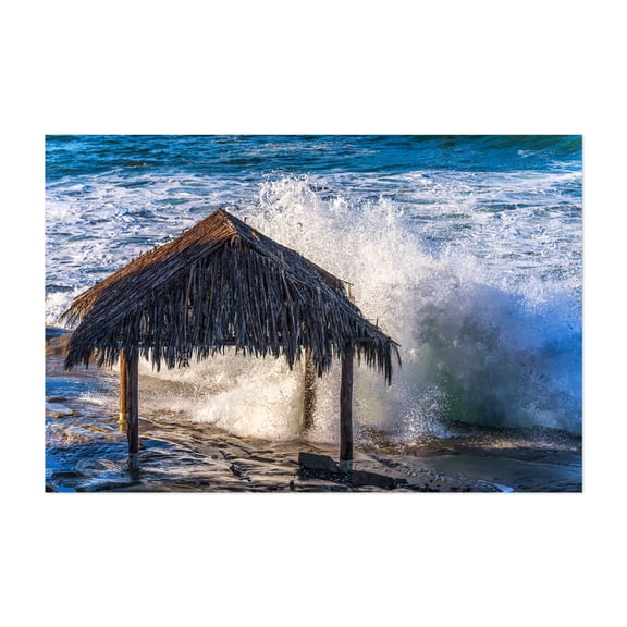 Ocean's Embrace - Surf Shack - San Diego California Photography Unframed Wall Art Print 8 x 12 inches