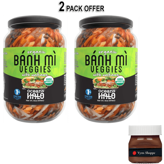 Ocean's Halo Organic Banh Mi Veggies, Crunchy Pickled Shredded Mixed Vegetables, Vegan, 16 oz.