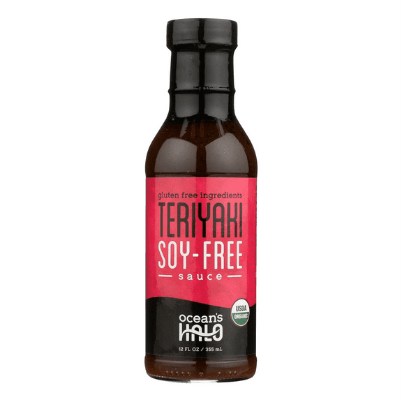 Ocean's Halo Organic Gluten Free Soy-Free Teriyaki Sauce, 12 oz [Pack of 6]