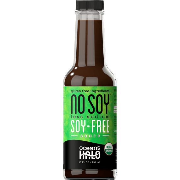 Ocean's Halo, Organic No Soy Soy-Free Sauce - Less Sodium, Vegan, 10 fl oz.