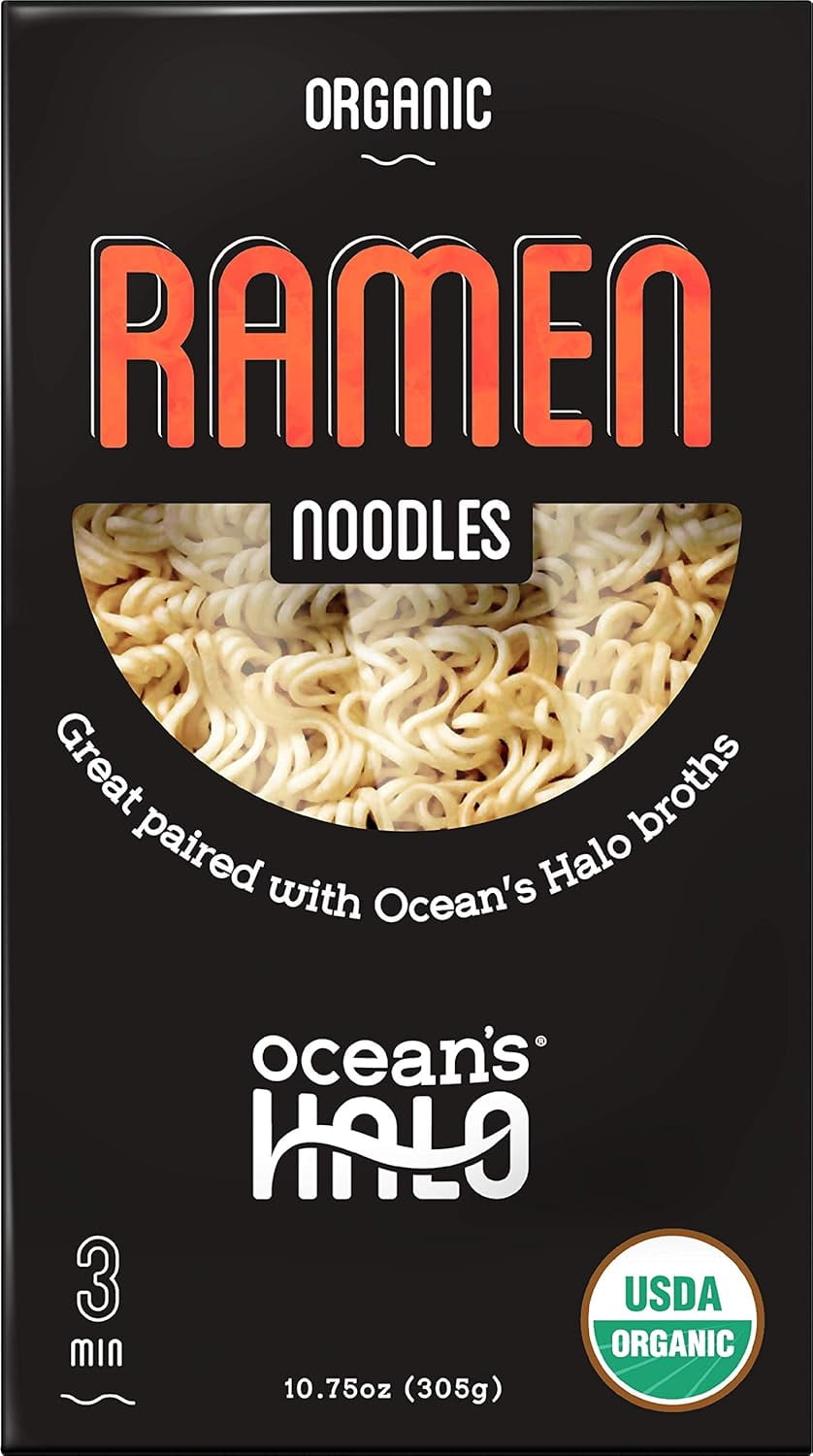 Ocean's Halo Organic Ramen Noodles - Vegan, Wheat Strands - 5 Pack, 8.4 oz