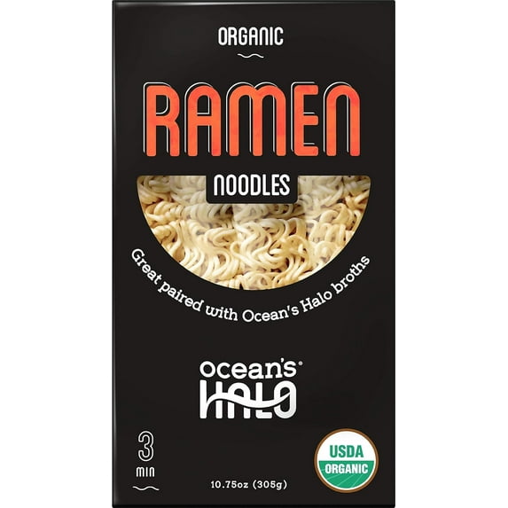 Ocean's Halo Organic Ramen Noodles - Vegan, Wheat Strands - 5 Pack, 8.4 oz