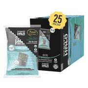 Ocean's Halo Organic Sea Salt Seaweed Snack, 25 Pack Crispy Nori Case