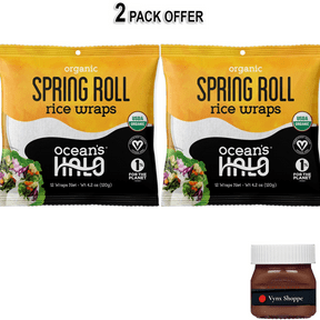 Ocean's Halo Organic Spring Roll Rice Paper Wrap, Shelf-Stable, 4.2 oz