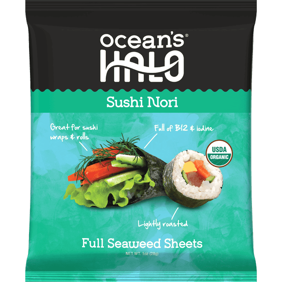 Ocean's Halo Organic Sushi Nori 12 pack (120 Sheets total)
