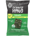 Ocean's Halo, Organic Trayless Seaweed Snack, Wasabi, Vegan, No Plastic Tray, 1pk Nori Sheets, Shelf-Stable, 0.14 oz