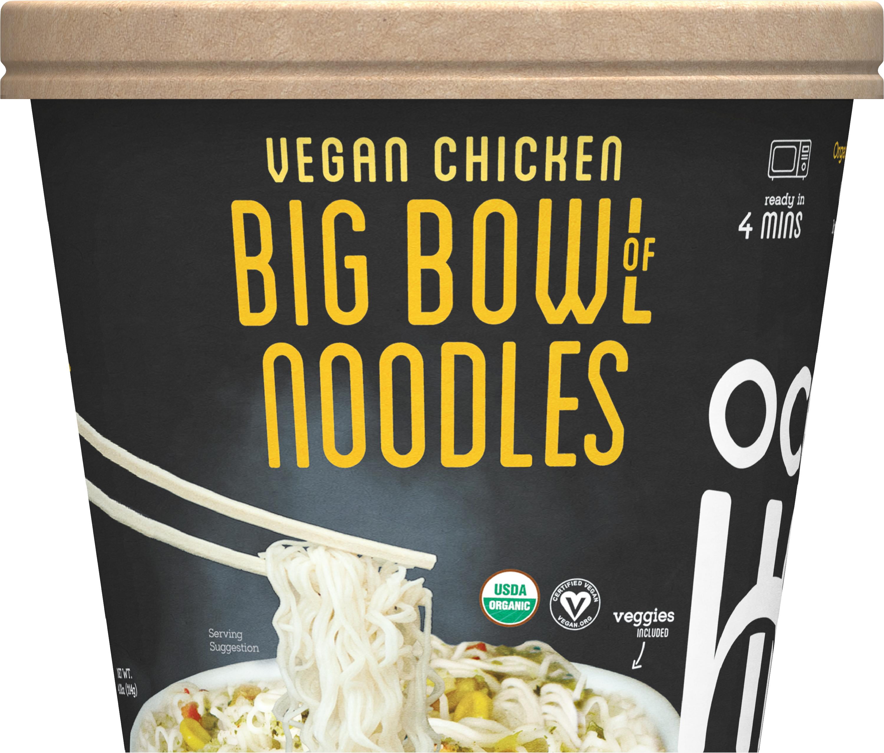 Ocean's Halo, Organic and Vegan Chicken Big Noodle Bowls, 4.02 oz