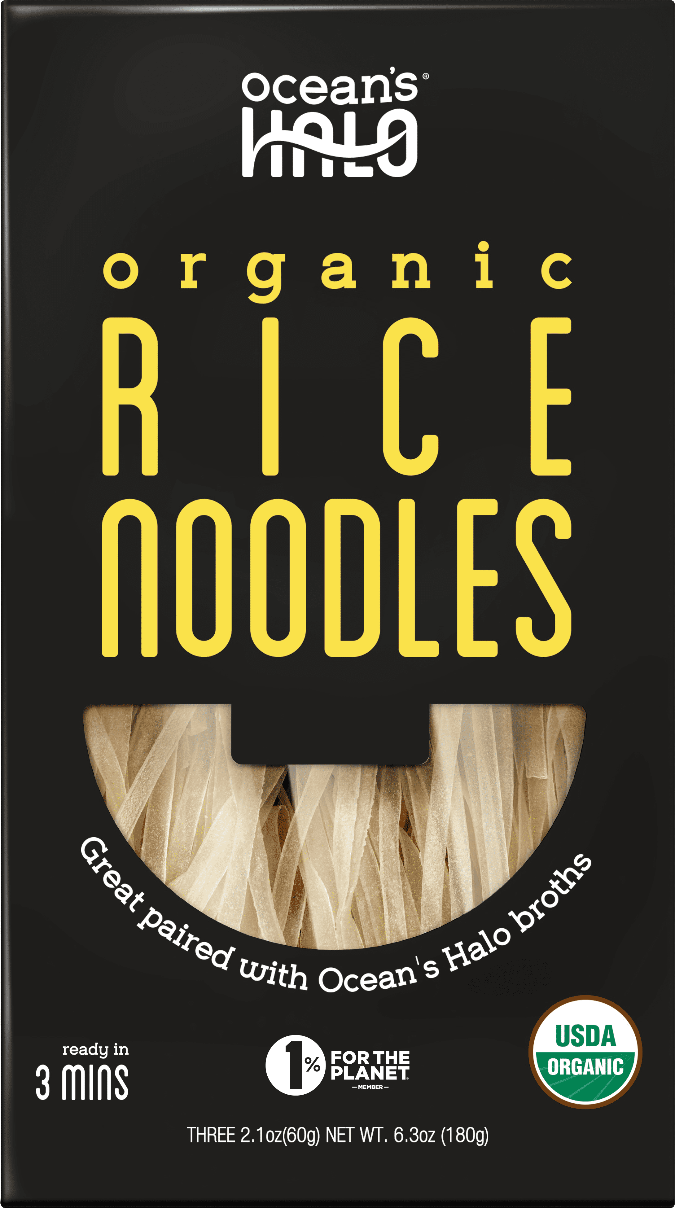 Ocean's Halo, Organic and Vegan Rice Noodles, 6.3 oz.