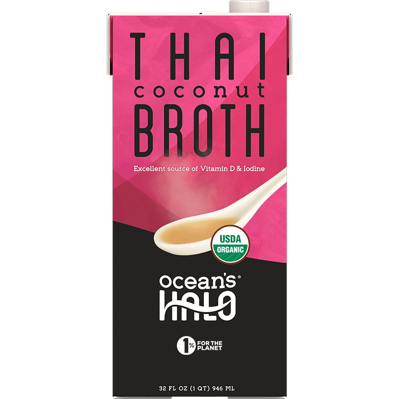 Ocean's Halo, Organic and Vegan Thai Coconut Broth, Shelf-Stable, Contains Coconut, 32 oz.