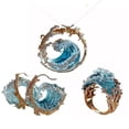 thumbnail image 1 of Ocean's Oath Jewelry Set, Adjustable Ocean Wave Necklace/Ring/Earring Summer Marine Theme Jewelry Packs Romance From The Sea-ocean's Oath Inspirational Friendship Blue Ocean Jewelry Gift for Women, 1 of 6
