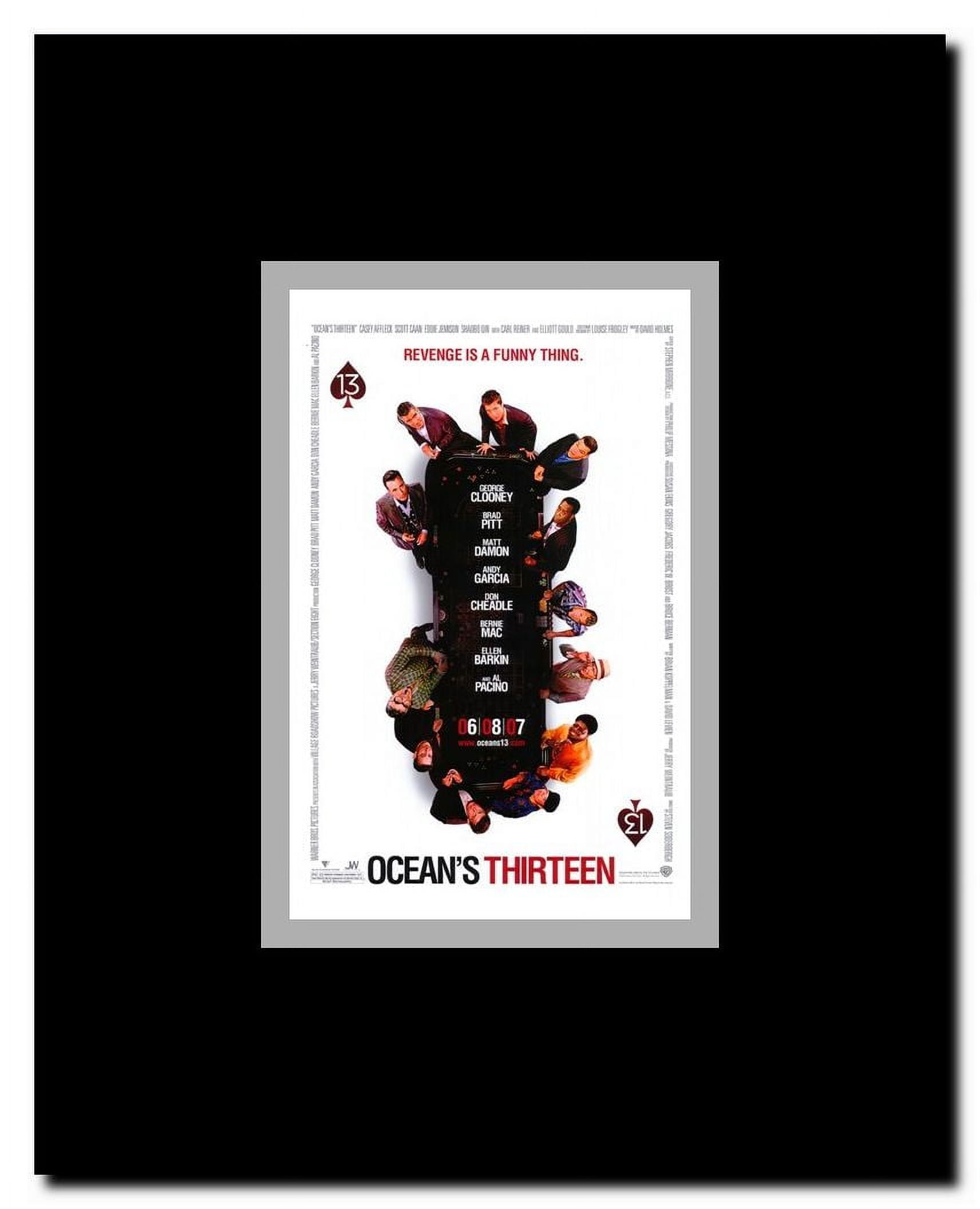 Ocean's Thirteen (White) Framed Movie Poster