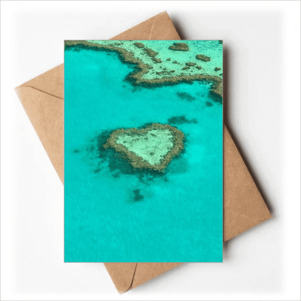 Ocean-shape island nature picture greeting cards you are invited invitations