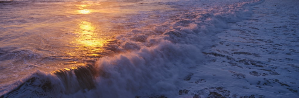 Ocean surf Canvas Art - Panoramic Images (27 x 9)