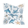 thumbnail image 1 of Ocean-themed Pattern Women's Fashion Soft Scarf Square Satin Head Scarf Neck Scarf Head Hair Wraps, 1 of 6