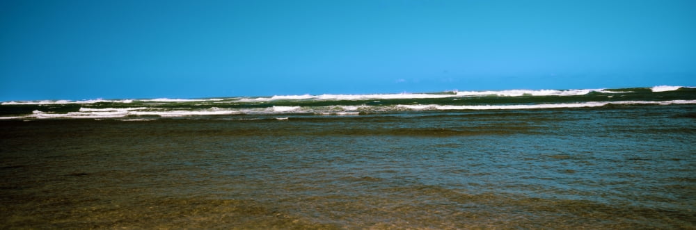 Ocean view Oahu Hawaii USA Canvas Art - Panoramic Images (36 x 12)