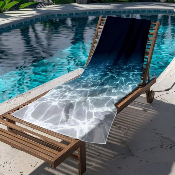 Ocean water wave style pattern soft beach towel, smart water pattern printing pattern, microfiber bath towel, fast drying, super water absorption, suitable for seaside vacation, beach walking,