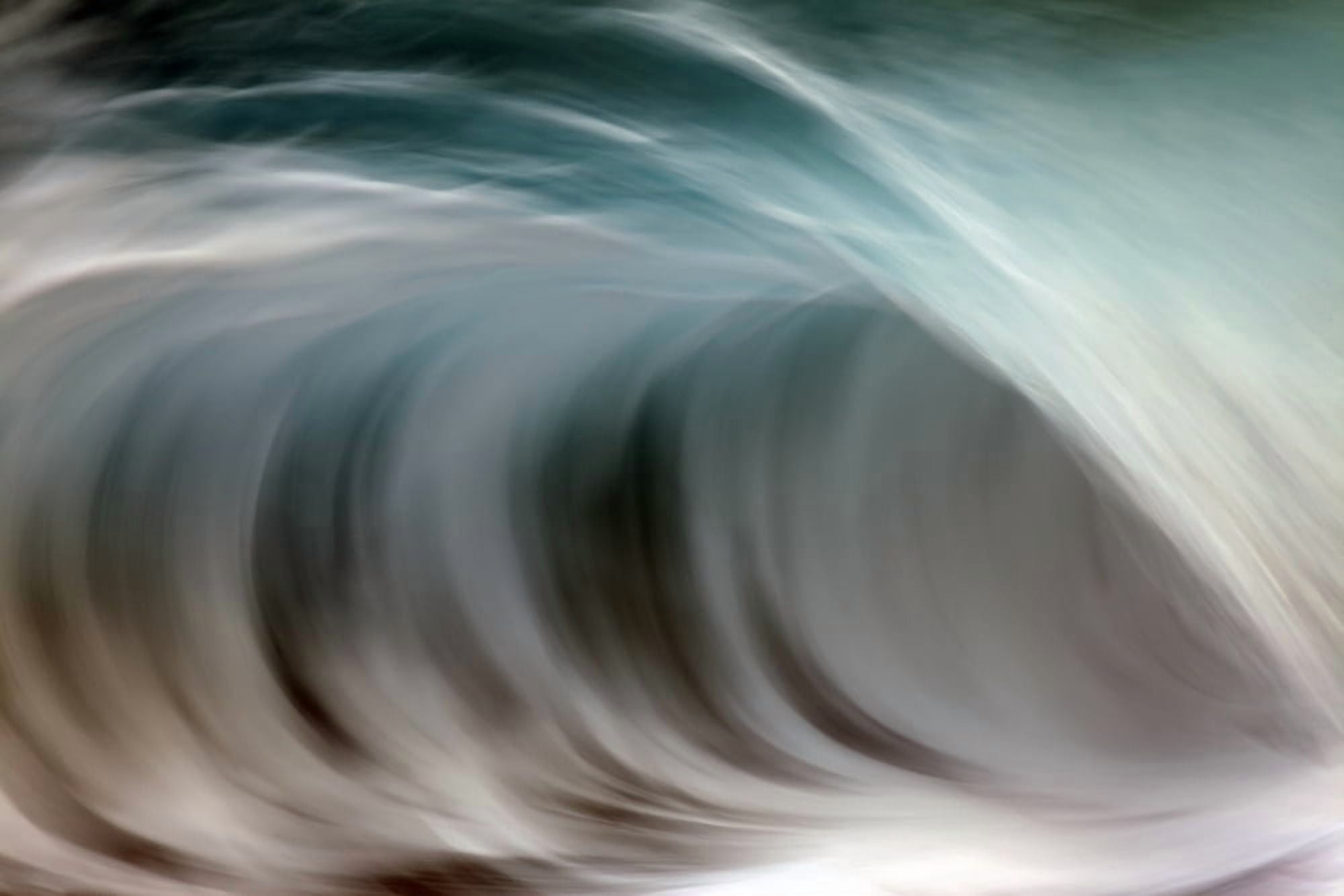 Ocean wave blurred by motion Hawaii United States of America Canvas Art - Vince Cavataio Design Pics (19 x 12)